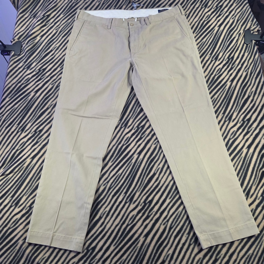 Polo Ralph Lauren Mens Chino Pants Khaki Tan Straight Leg Cotton 38/30